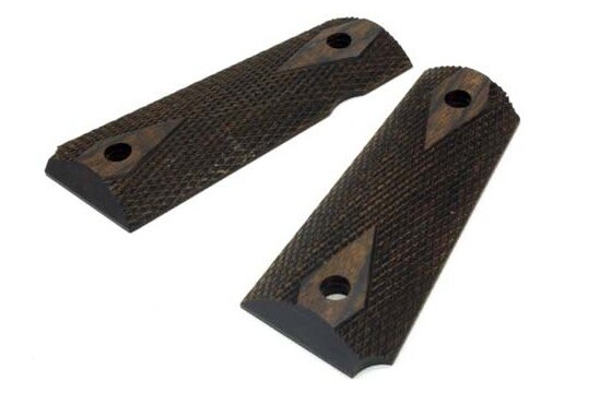 Wood Grip V10 ULTRA COMPACT (Checker/Dark Brown) [AWG-441]