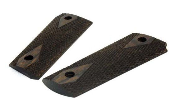 Wood Grip V10 ULTRA COMPACT (Checker/Dark Brown) [AWG-441]