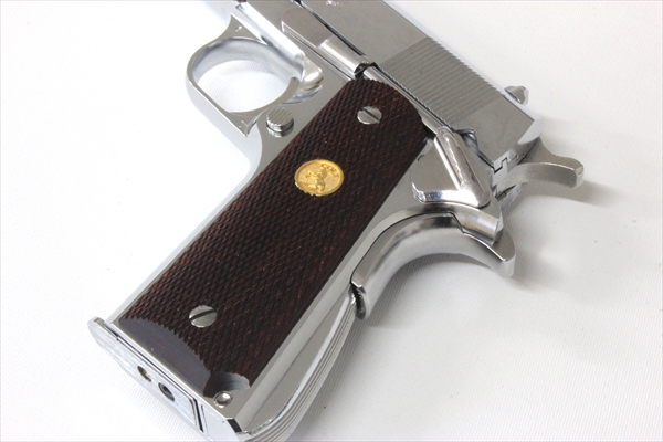 Wood Grip Government full checkered (medal brown)