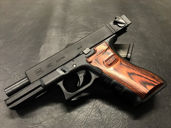 Wood Grip Glock 17 / 18C (Smooth / Brown)