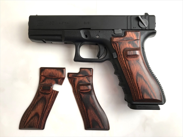 Wood Grip Glock 17 / 18C (Smooth / Brown)