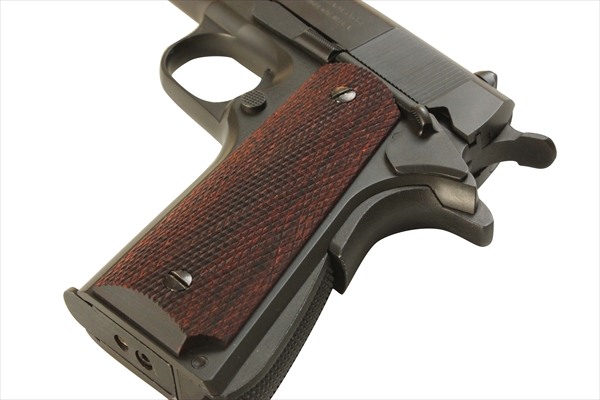 Wood Grip Government full checkered (brown)