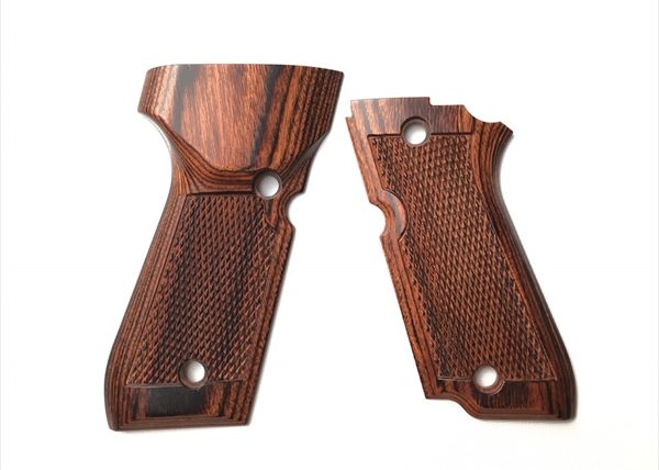 Wood Grip KSC M93R (Checker / Brown)