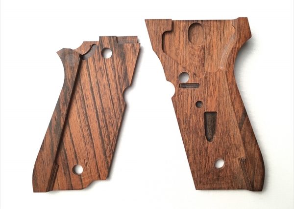 Wood Grip KSC M93R (Checker / Brown)