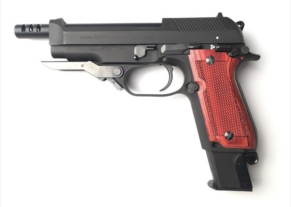 Wood Grip KSC M93R(Checker / Red)