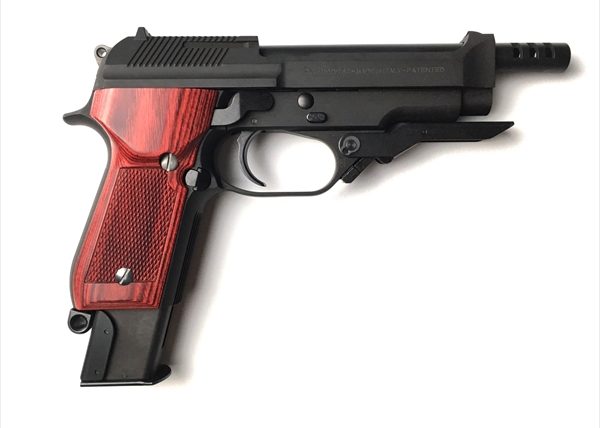 Wood Grip KSC M93R(Checker / Red)